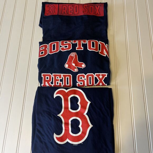 Boston Red Sox Men's T-Shirt Bundle Medium/Large Navy 3 Shortsleeve MLB Baseball - Picture 11 of 16